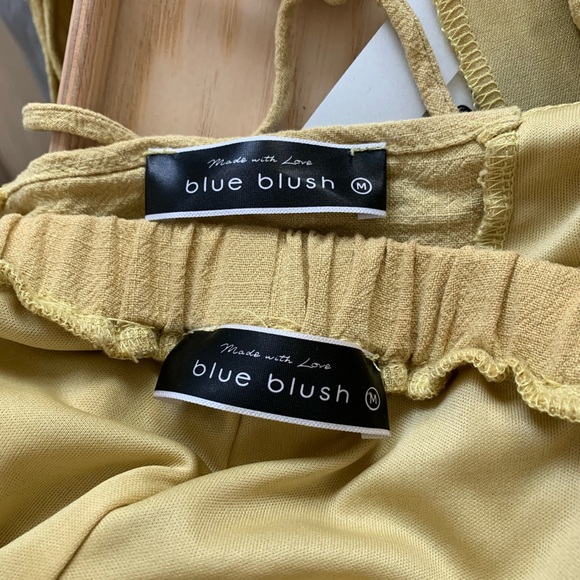 Blue Blush - Yellow Two Piece Short Top Set - Picture 6 of 6